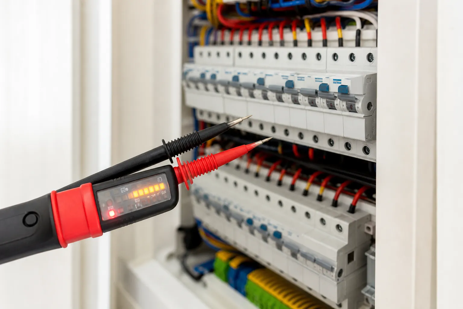 Vérification d’un tableau électrique avec appareil de mesure